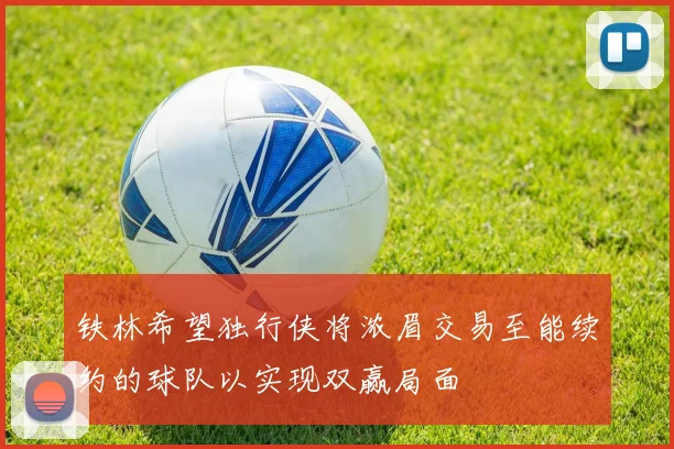 铁林希望独行侠将浓眉交易至能续约的球队以实现双赢局面